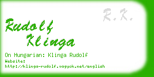 rudolf klinga business card